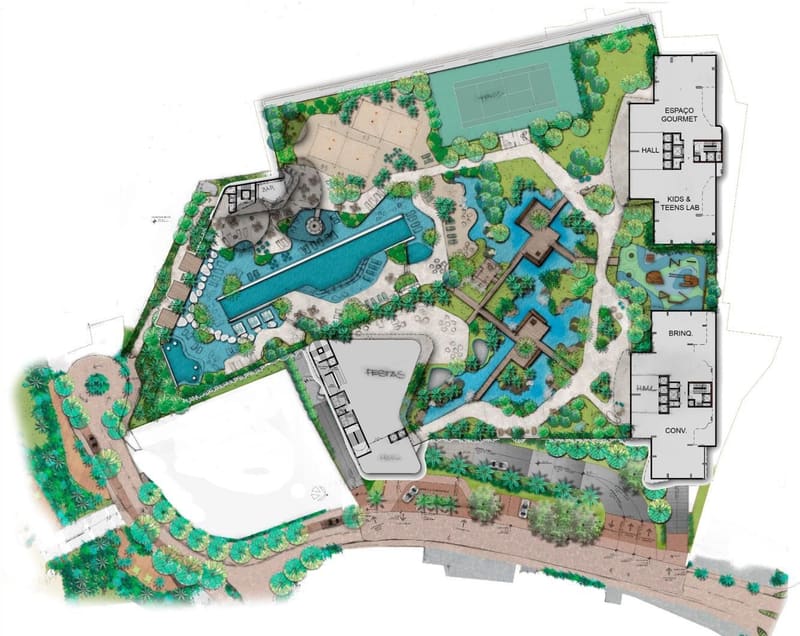 Landscape masterplan of the grounds