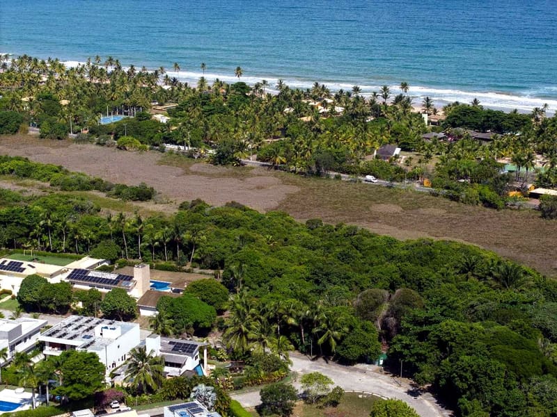 Aerial view of the coast and the environmental reserve