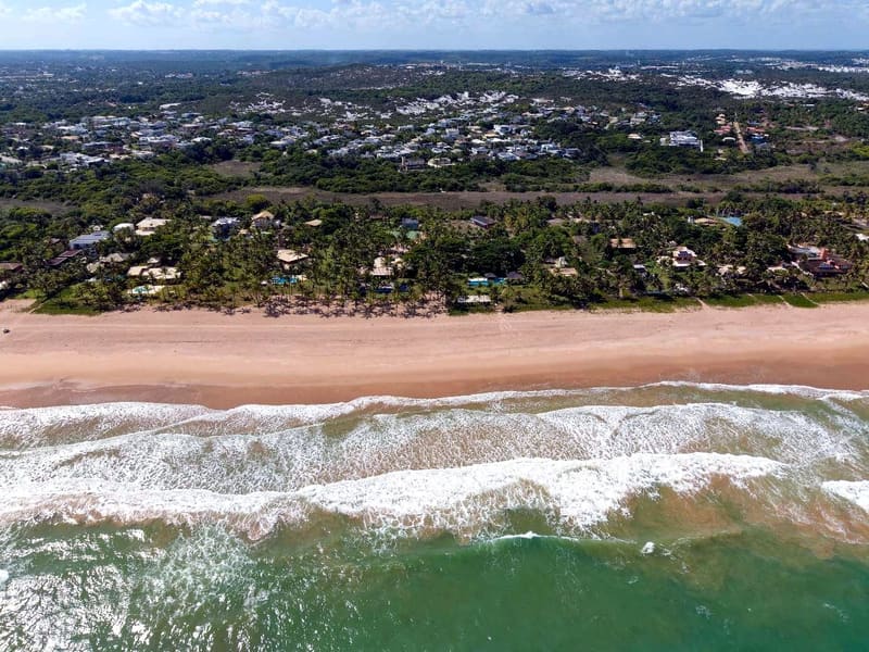Aerial view of the Busca Vida beach