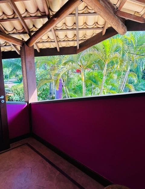 Balcony overlooking the garden
