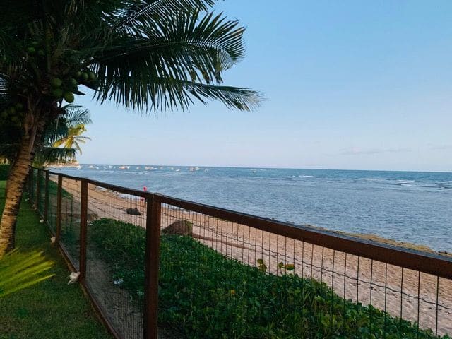 Beach seen from the community lawn