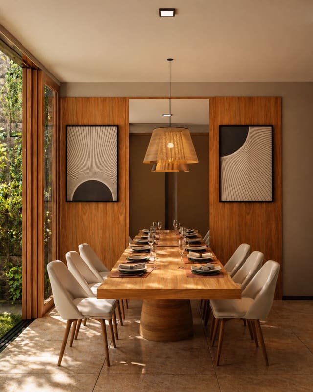 Illustrative rendering of the dining room