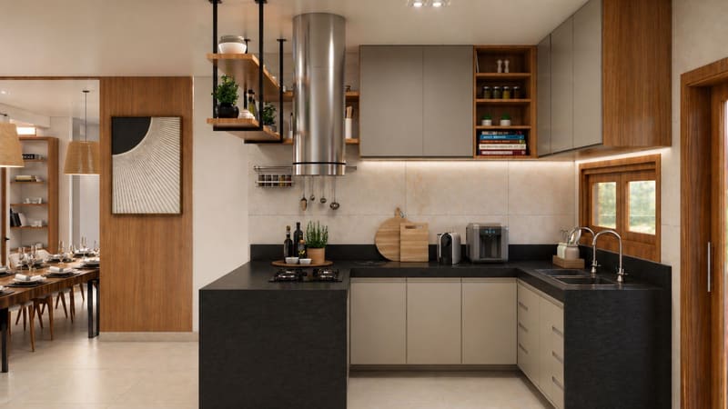 Illustrative rendering of the kitchen