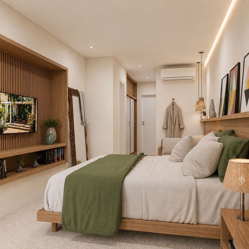 Illustrative rendering of the master suite