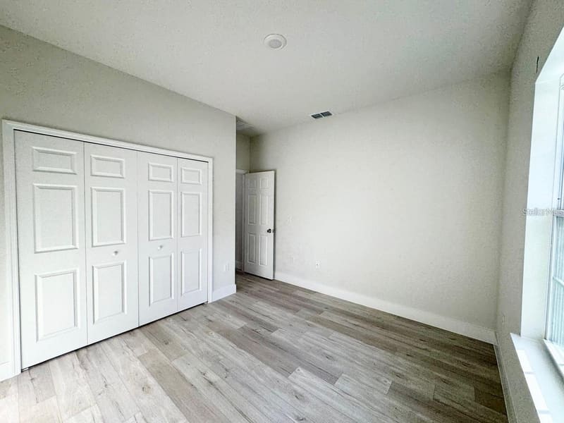 Bedroom with double closet