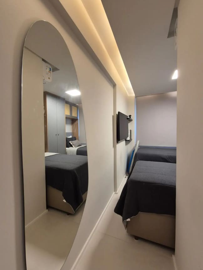 Hallway with mirror