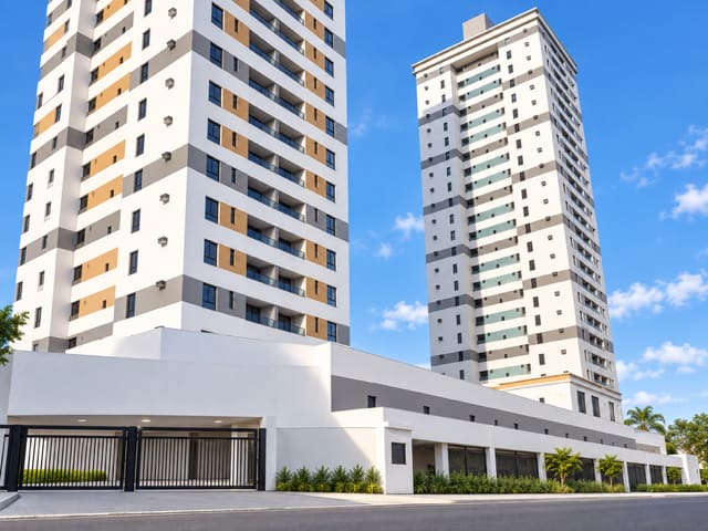 Edifício Guarataia towers and ground-floor retail