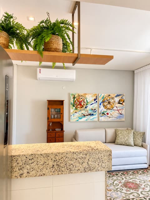 Living area with granite counter