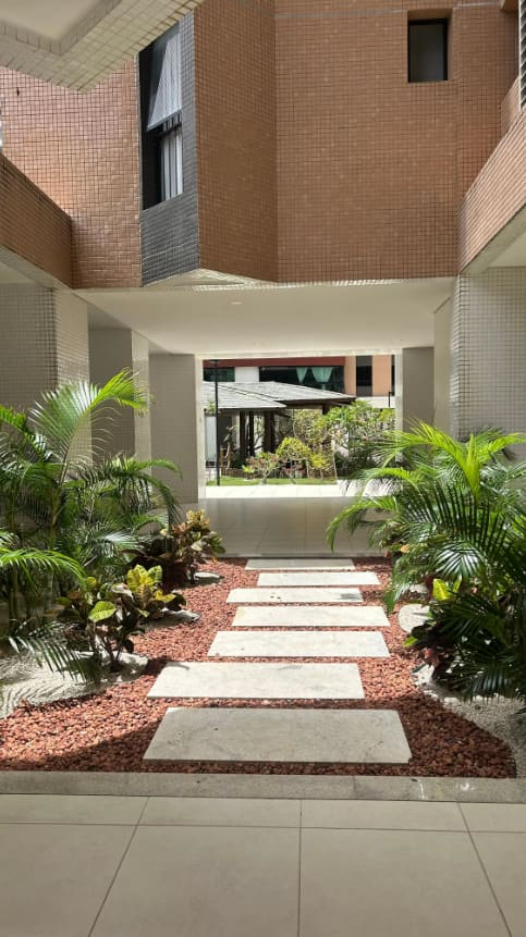 Garden at the entrance