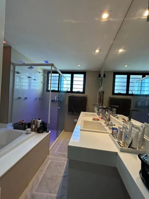 Bathroom with a soaking tub
