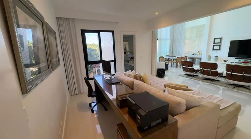 Home office off the living room